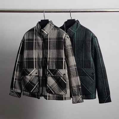 메* 마르지엘라 덕다운 타탄체크 패딩 자켓