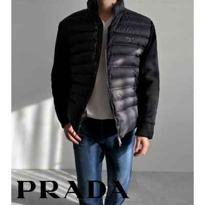 프** 로울 니트 경량 패딩 집업