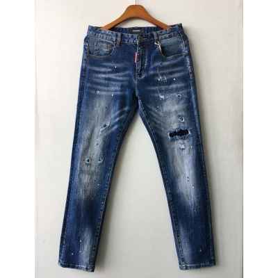 디**** 바이커 페인팅 데님 팬츠