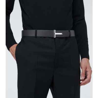 톰** 레더 리버시블 버클 T 벨트