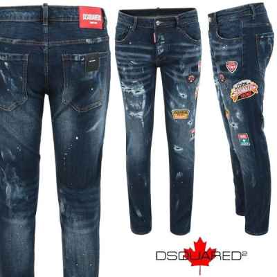 디**** 멀티패치 워싱 슬림 일자진