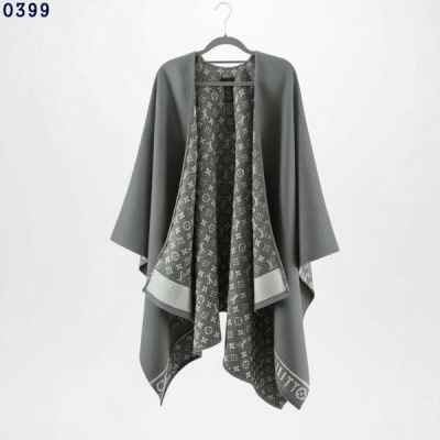 루* 모노그램 울 캐시미어 케이프