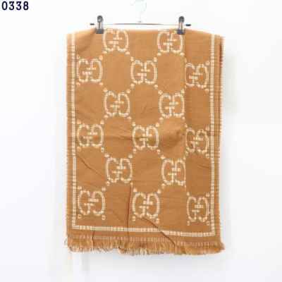 구* 자카드 패턴 양면 울 머플러