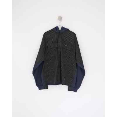 발**** 25 하이브리드 체크 포켓 후드 셔츠  수입