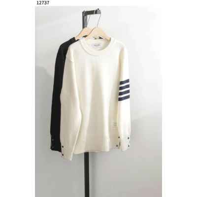 톰* 램스울 사선완장 라운드 니트