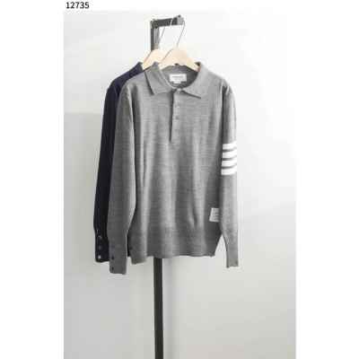 톰* 남성 파인 메리노 4바 카라 니트 셔츠