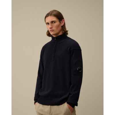 C* 컴퍼니 반집업 니트 스웨터 렌즈와펜 램스울 스트라이프