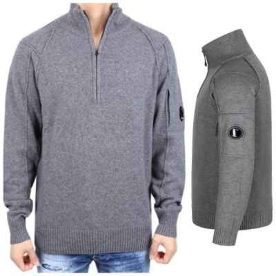 C* 컴퍼니 반집업 니트 스웨터 렌즈와펜 램스울 스트라이프