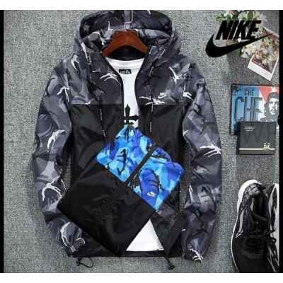 나** 카모 배색 바람막이