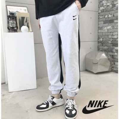 나** 더블스우시 테이퍼드 투톤 조거팬츠