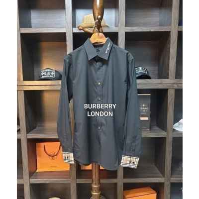 버** 브라운 라벨 모던 런던 가죽소매라인 셔츠