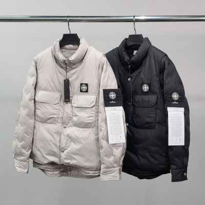 스* 덕다운 와펜 레이어드 패딩 자켓