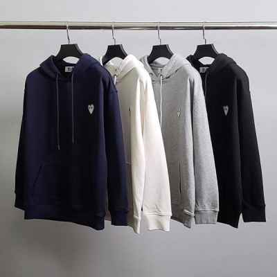 꼼* 화이트와펜 코튼 후드티