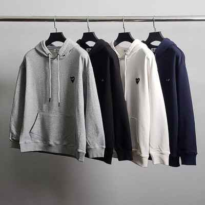 꼼* 블랙와펜 코튼 후드티