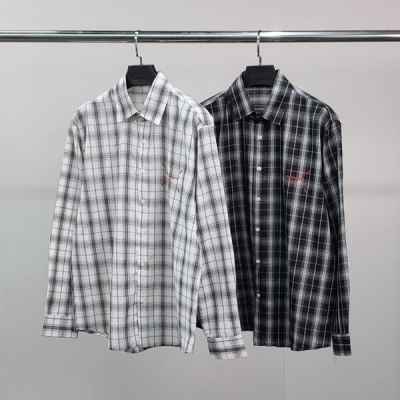 메* 마르지엘라 레드넘버 오버 체크 셔츠