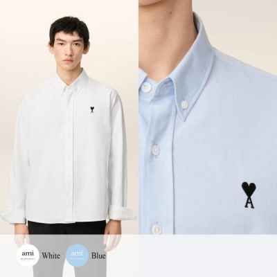 아* 드 꾀흐 블랙 로고 자수 옥스포드 셔츠