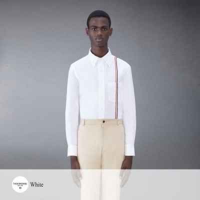 톰* 스트라이프 그로그랭 루프 탭 옥스포드 셔츠