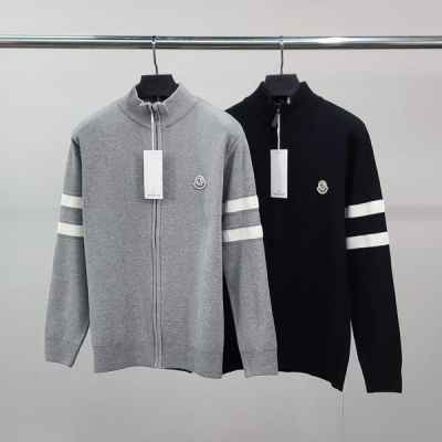 빽삼선 완장 니트 집업