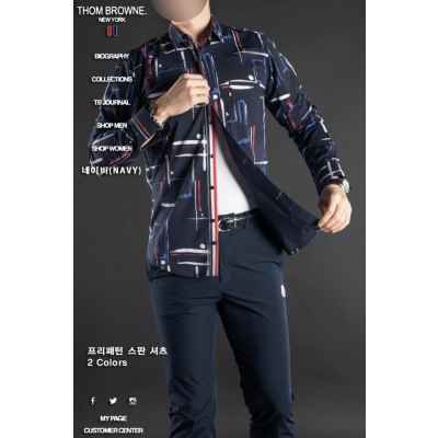 톰* 프리패턴 스판 셔츠