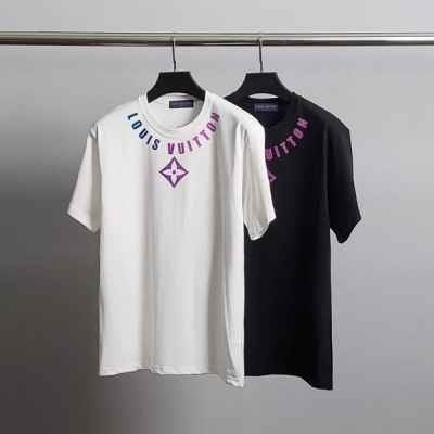 루* 넥글래스 코튼 반팔티