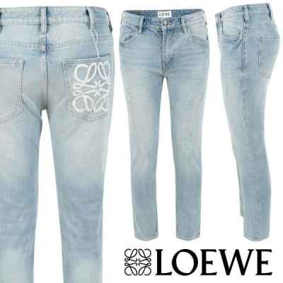 로** 화이트 아나그램 연청 슬림 일자진