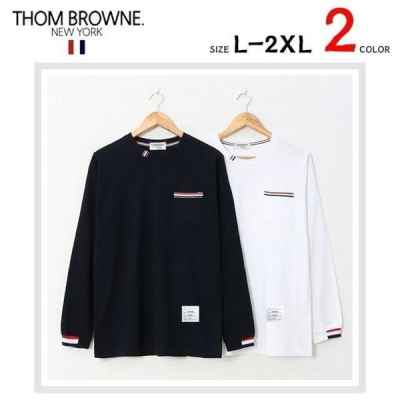 톰* 넥포인트 포켓 슬라브 라운드 티