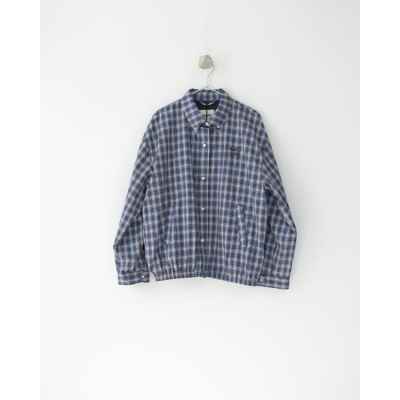 미*** 25 깅엄 체크 라이트 블루종 자켓  수입