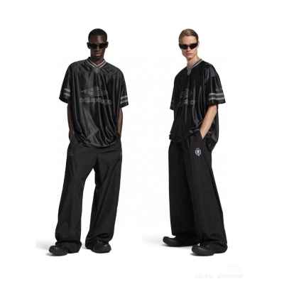 발**** 3B 풋볼 오버사이즈 브이넥 티셔츠