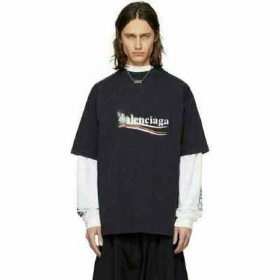 발**** 폴리티컬 스텐실 티셔츠