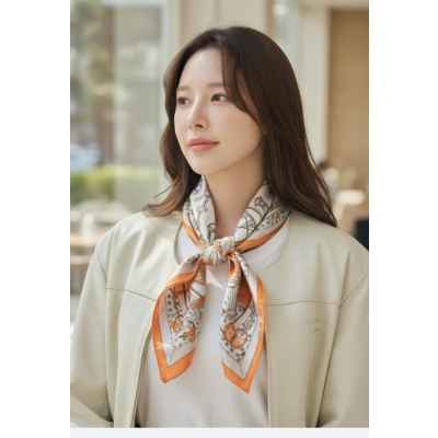 에*** 캐리지 오렌지 스카프