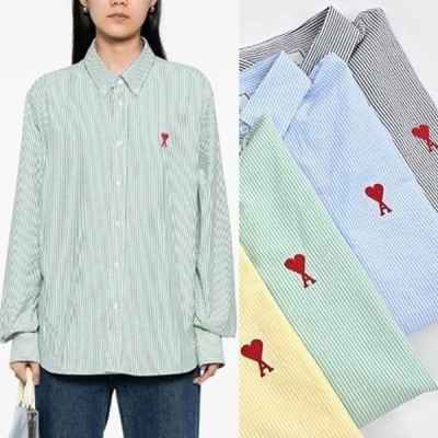 아* 스몰레드하트 스트라이프셔츠