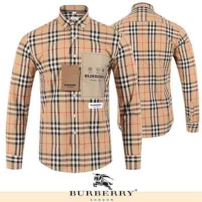 버** 시그니처 레터링 긴팔 체크 남방