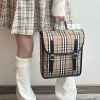 버** 빈티지 체크 에코닐 사첼 백팩