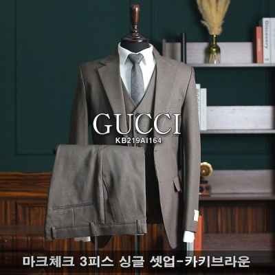 구* 마크체크 3피스 싱글 셋업