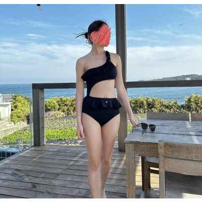 샤* 빌 체인 컷 아웃 모노키니