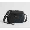 디* 라이더 지퍼 스트랩 백 블랙 오블리크 자카드 & 블랙 그레인 카프스킨