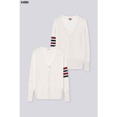 톰* 썸머 시스루 4-바 밀라노 스티치 브이넥 스웨터 가디건