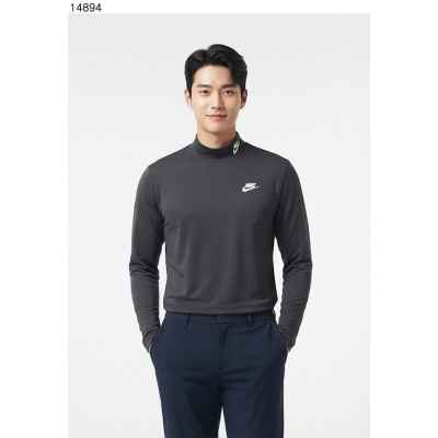 나** 넥로고 기모 이너 티셔츠