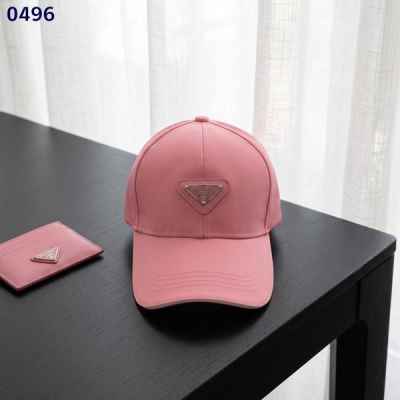 프** 정면로고 핑크 볼캡 모자